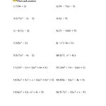 Operations With Polynomials Worksheets Worksheets Library