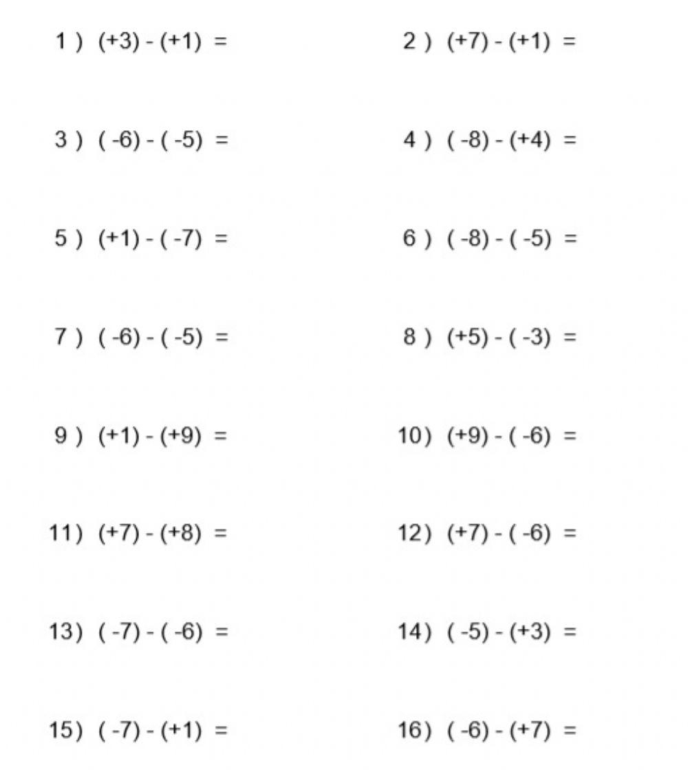Order Of Operations PEDMAS With Integers 1 Worksheet Live Worksheets Library