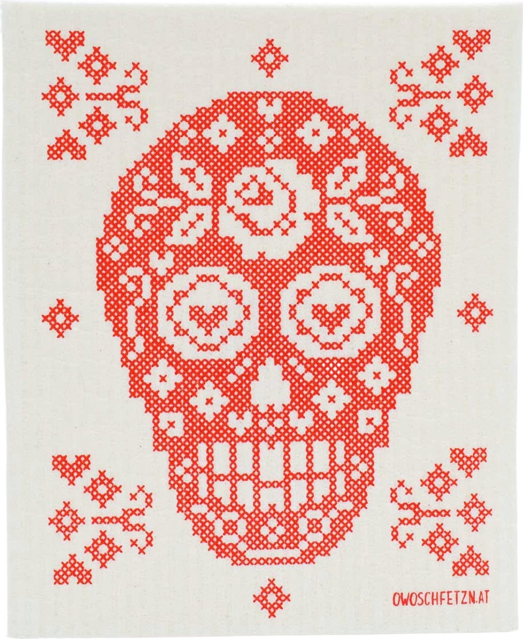 OWOSCHFETZN Cross Stitch Skull Sponge Cloth Ecosplendo Online Shop International OWOSCHFETZN Cross Stitch Skull Sponge Cloth Ecosplendo Online Shop International