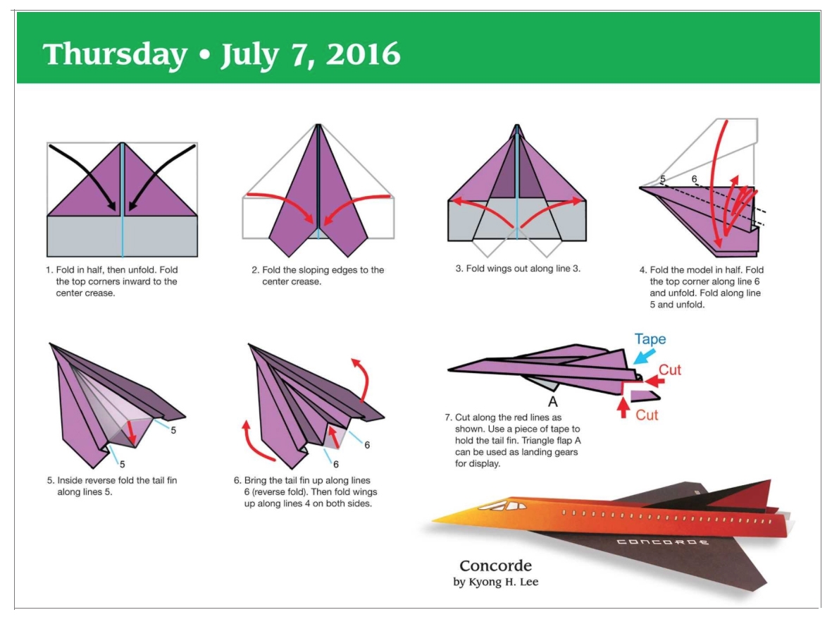 Paper Airplane Calendar