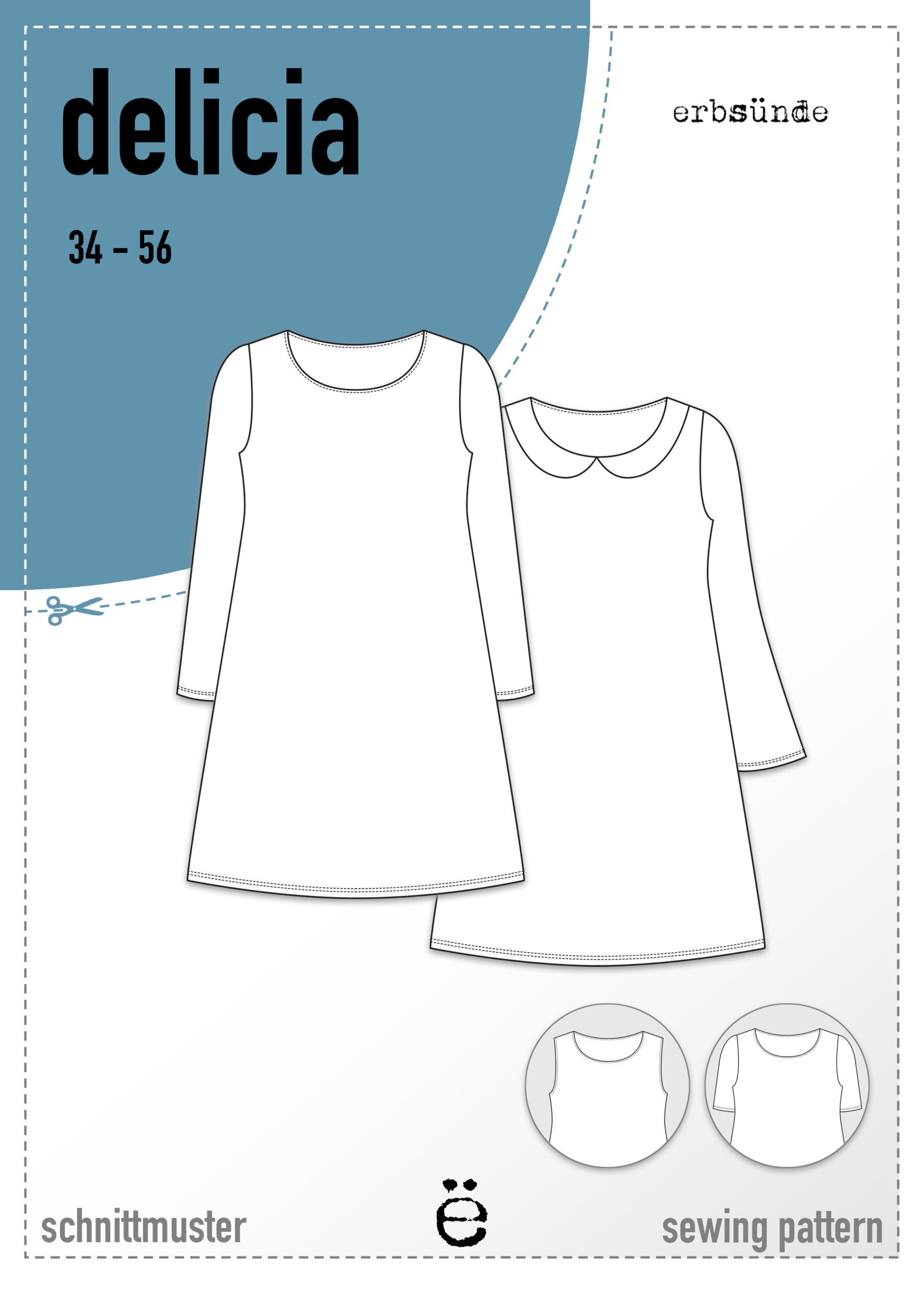 Paper Sewing Pattern A line Dress Tunic DELICIA EU 34 56 Erbs nde Schnittmuster Zum Selbern hen Paper Sewing Pattern A line Dress Tunic DELICIA EU 34 56 Erbs nde Schnittmuster Zum Selbern hen
