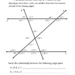 Parallel Lines Cut By A Transversal Worksheet Live Worksheets Worksheets Library