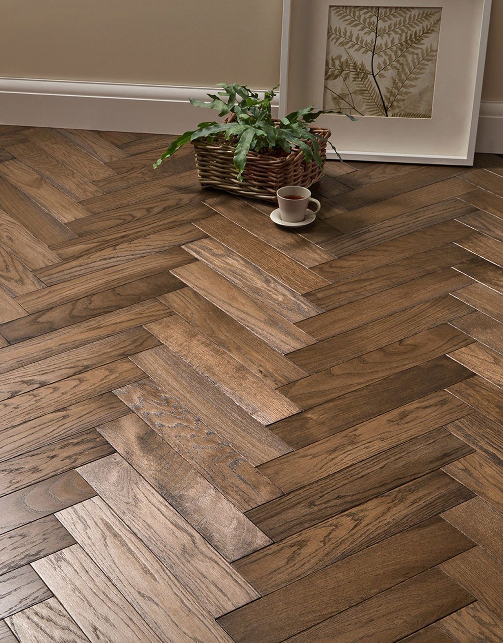Park Avenue Herringbone Espresso Oak Solid Wood Flooring Flooring Superstore