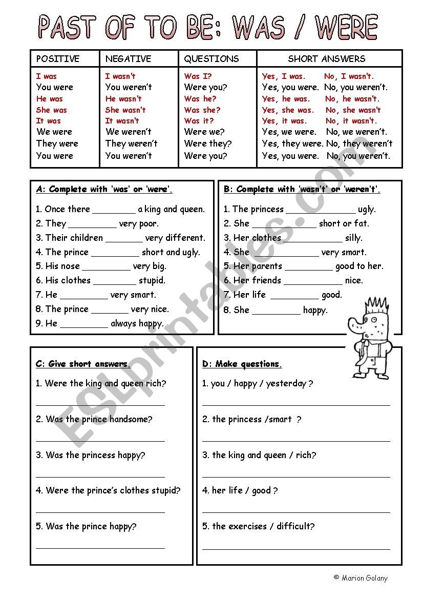 Past Tense Of The Verb To Be Different Exercises And Grammar Guide ESL Worksheet By MarionG Past Tense Of The Verb To Be Different Exercises And Grammar Guide ESL Worksheet By MarionG