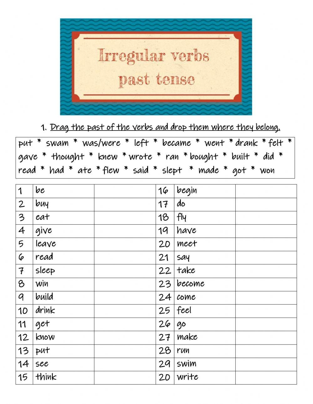 Past Tense Verbs Worksheets Play Played Played Verb Tense Worksheets Library Past Tense Verbs Worksheets Play Played Played Verb Tense Worksheets Library