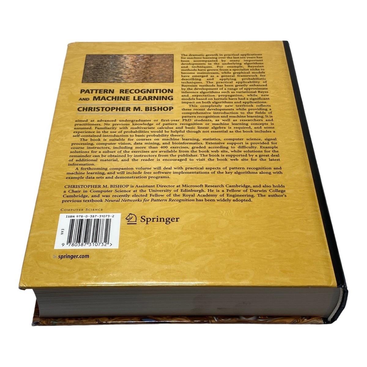 Pattern Recognition And Machine Learning By Christopher M Bishop 9780387310732 EBay Pattern Recognition And Machine Learning By Christopher M Bishop 9780387310732 EBay