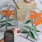 PATTERNS Lilly Flower Stained Glass Patterns Digital Download Hobby License Etsy