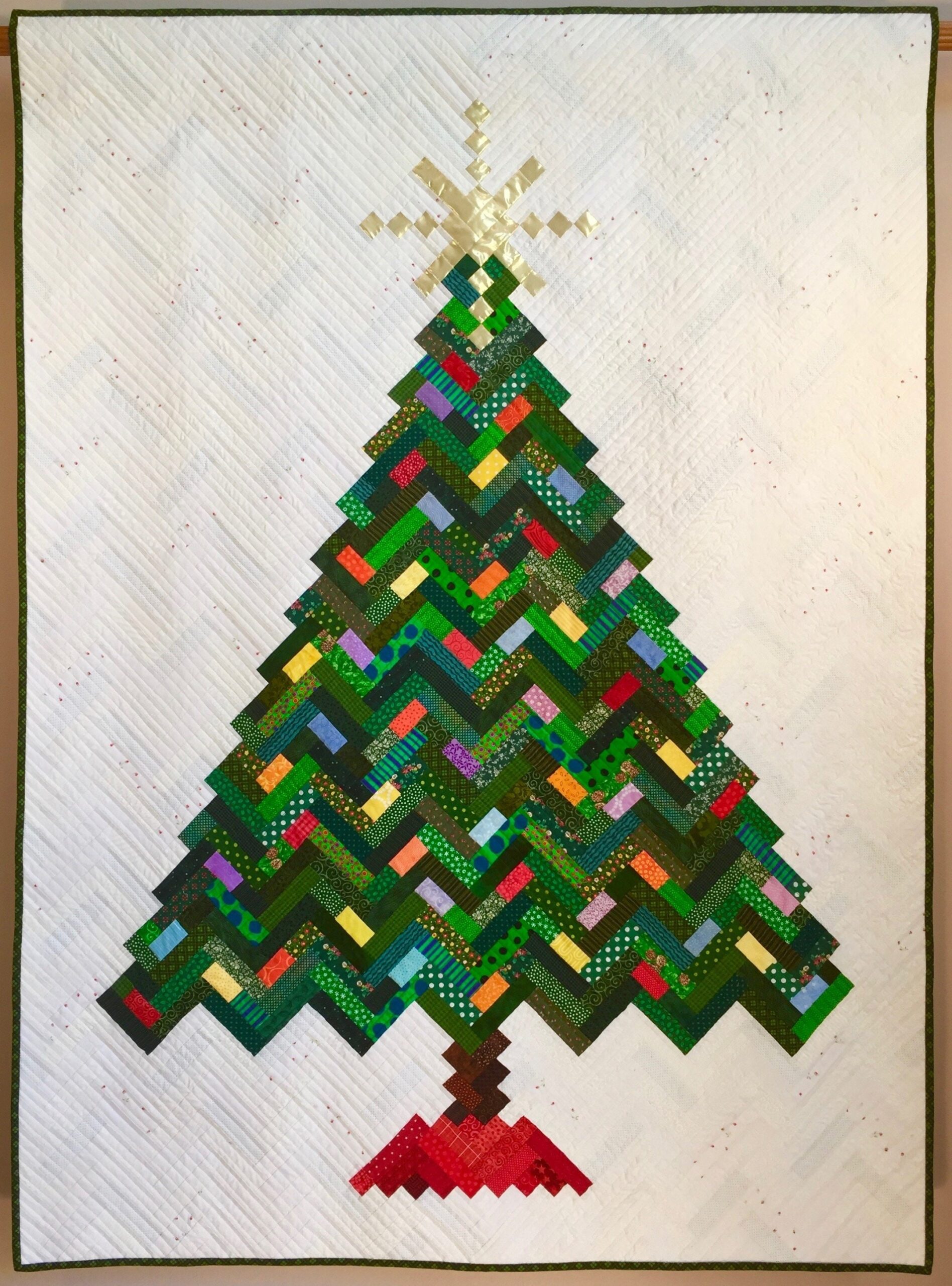PDF Quilt Pattern Digital Pattern For New Slant On Christmas Quilt Christmas Tree Holiday Quilt Etsy