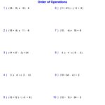 PEMDAS Problems Order Of Operations Worksheets Basic With Parentheses Made By Teachers