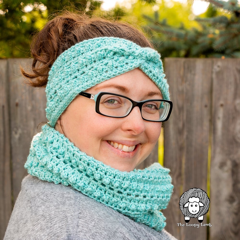 Picot Single Crochet Ear Warmer Cowl Set The Loopy Lamb