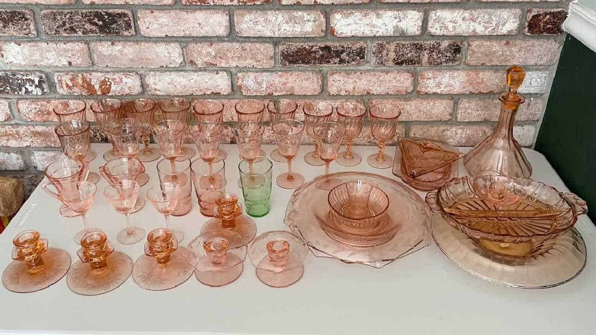 Pink Depression Glass Your Guide To Patterns Value Etc 