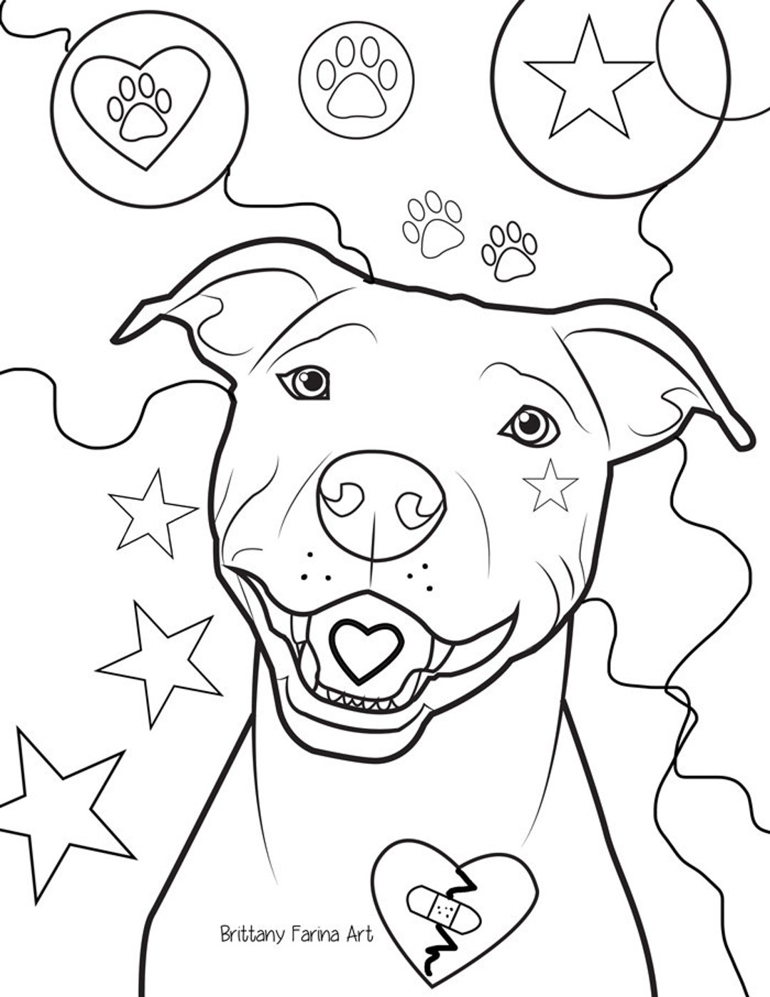 Pitbull Coloring Page Dog Lover Illustration JPEG Etsy Australia Pitbull Coloring Page Dog Lover Illustration JPEG Etsy Australia