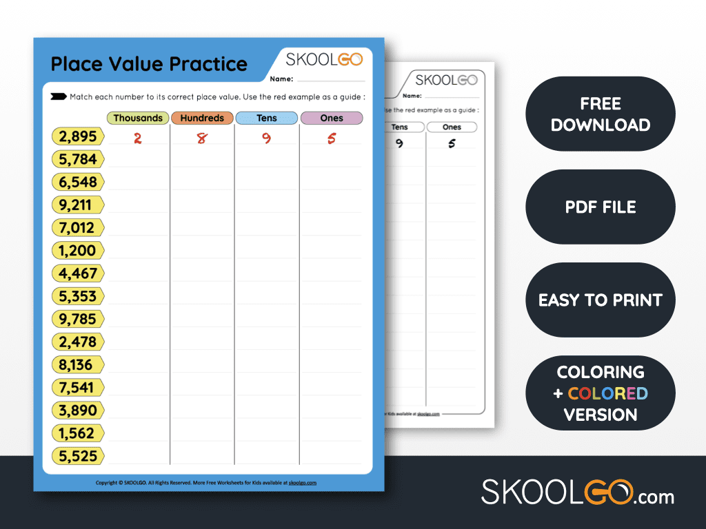 place value practice worksheets place value practice worksheets