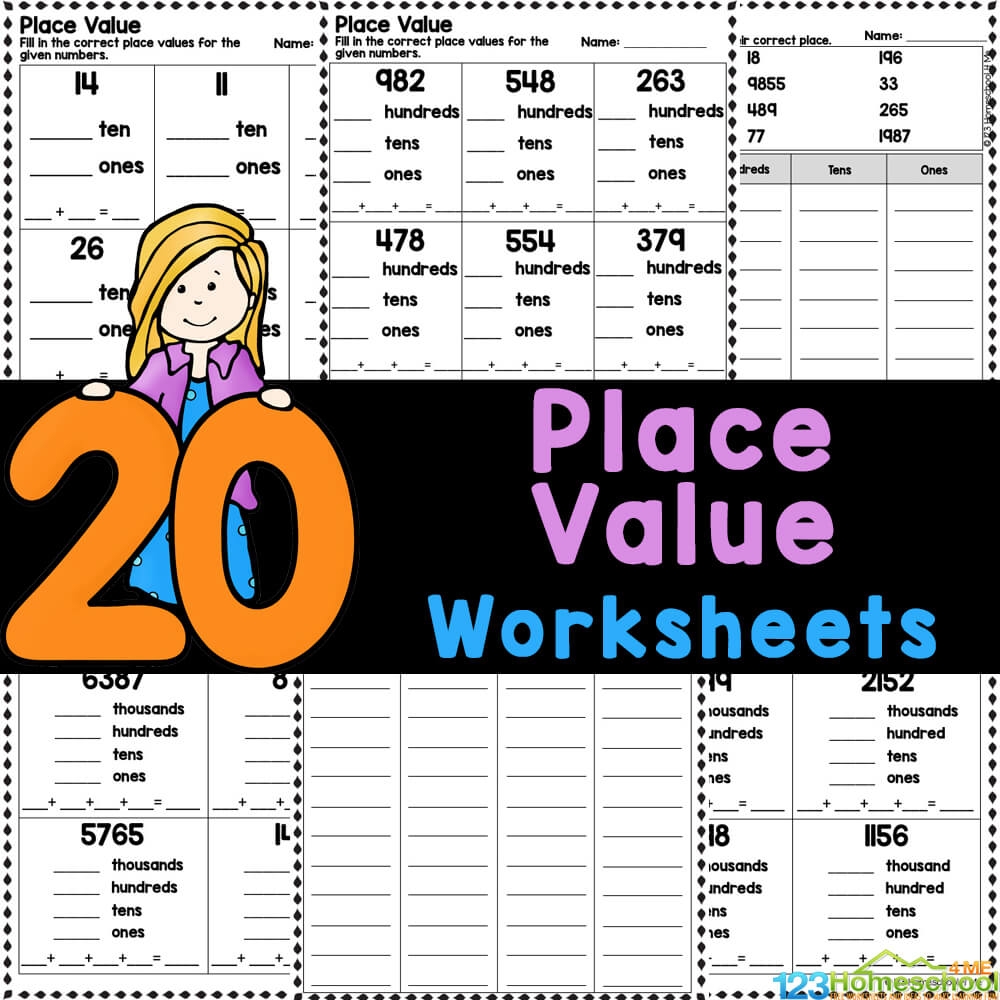 free place value worksheets