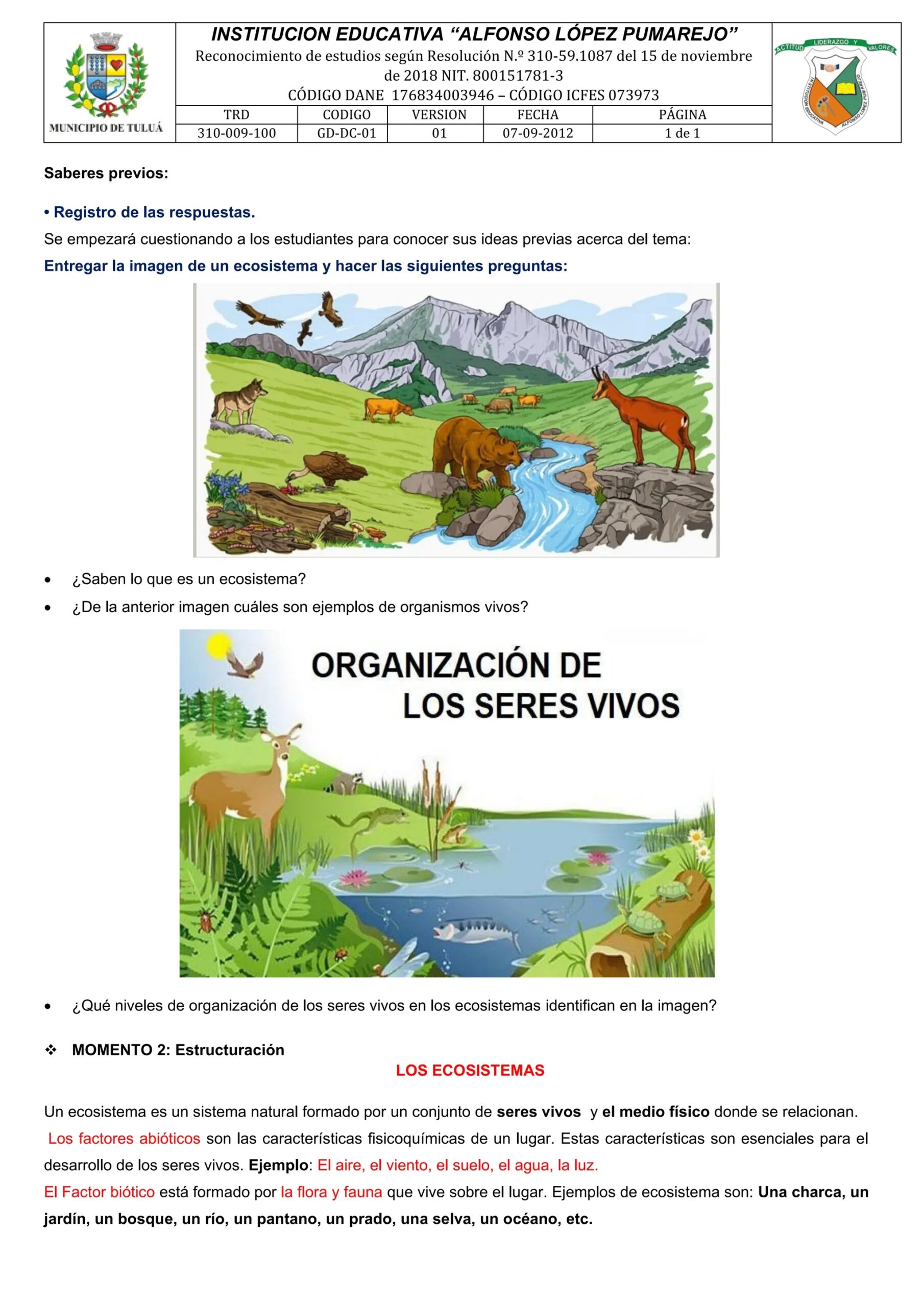 PLAN DE AULA N 1 DE CIENCIAS NATURALES GRADO 4 PRIMER PERIODO 2023 pdf