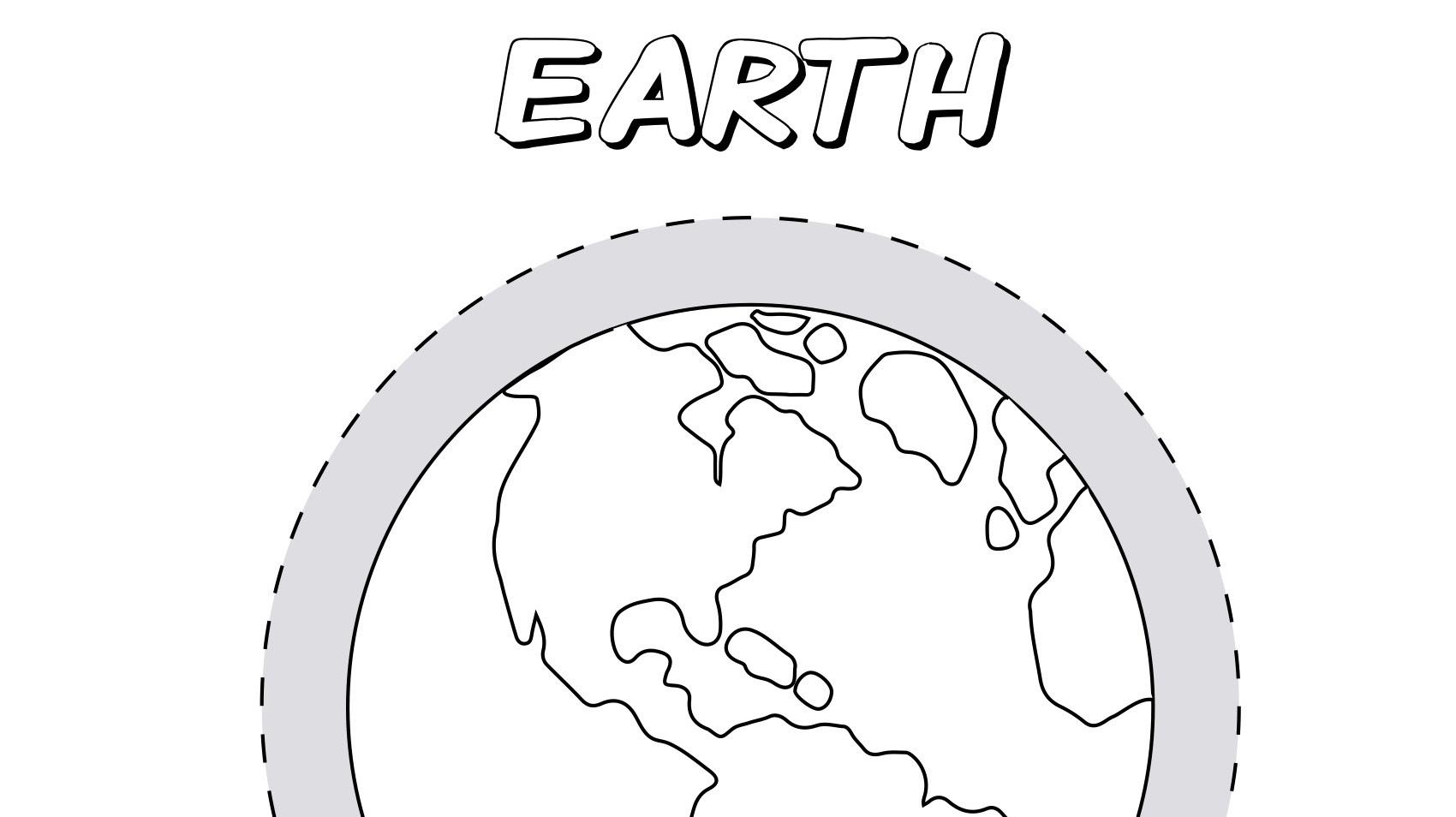 coloring page for earth