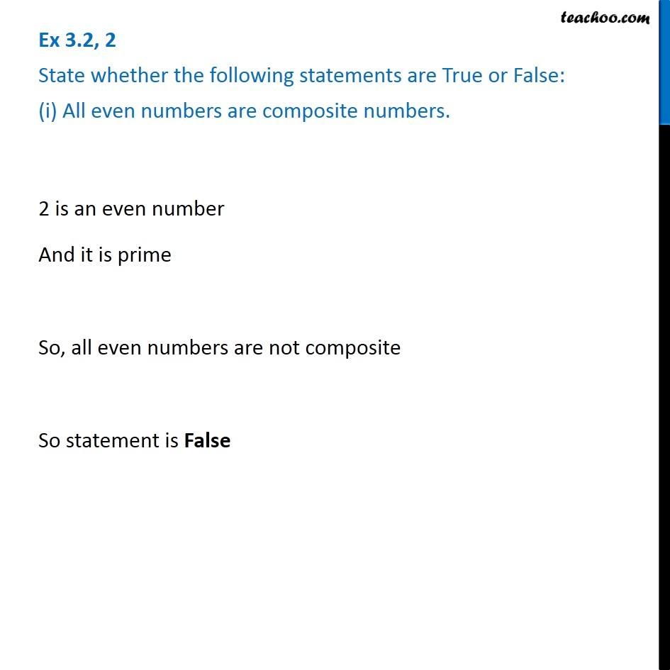 are all even numbers composite