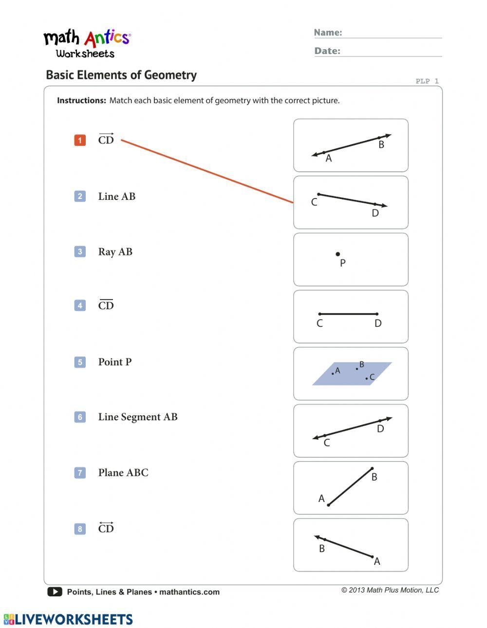 points lines and planes worksheet points lines and planes worksheet