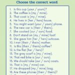 Possessive Pronound Adjective Worksheet