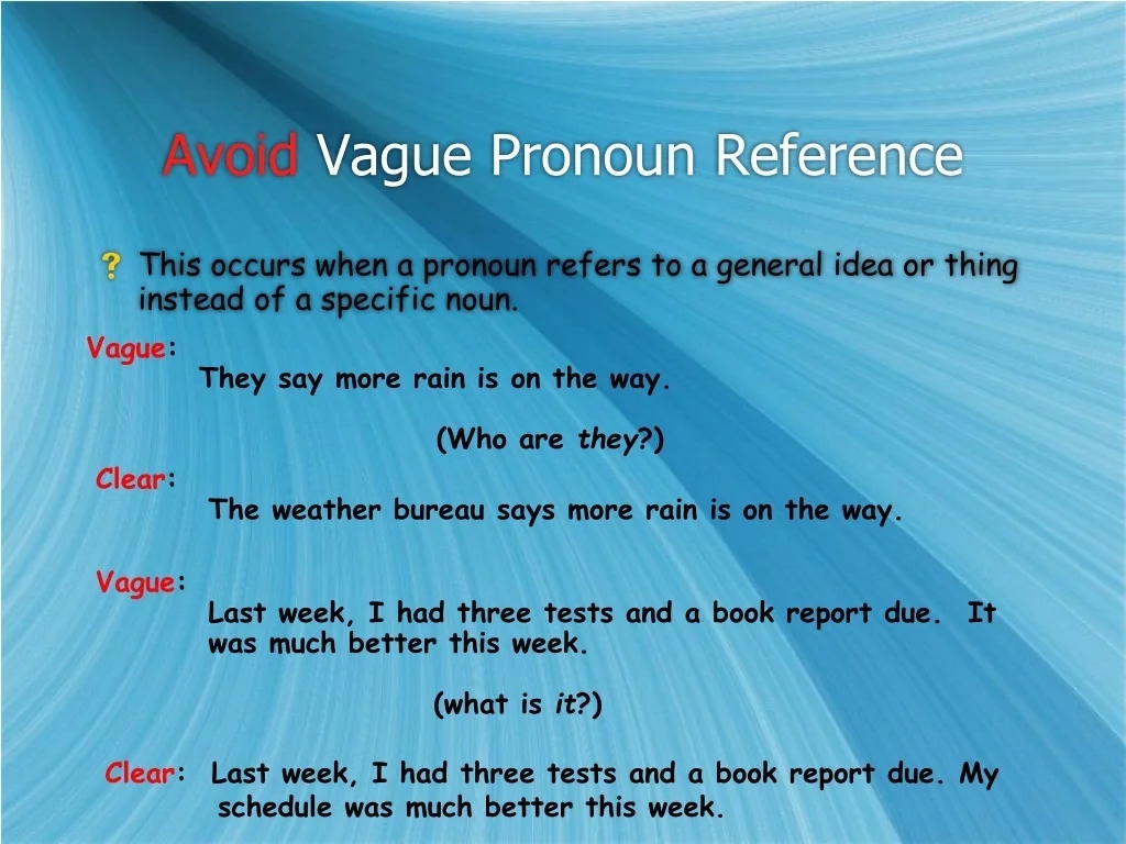 PPT Clear Pronoun Usage In Writing Rules Examples PowerPoint Presentation ID 9266135