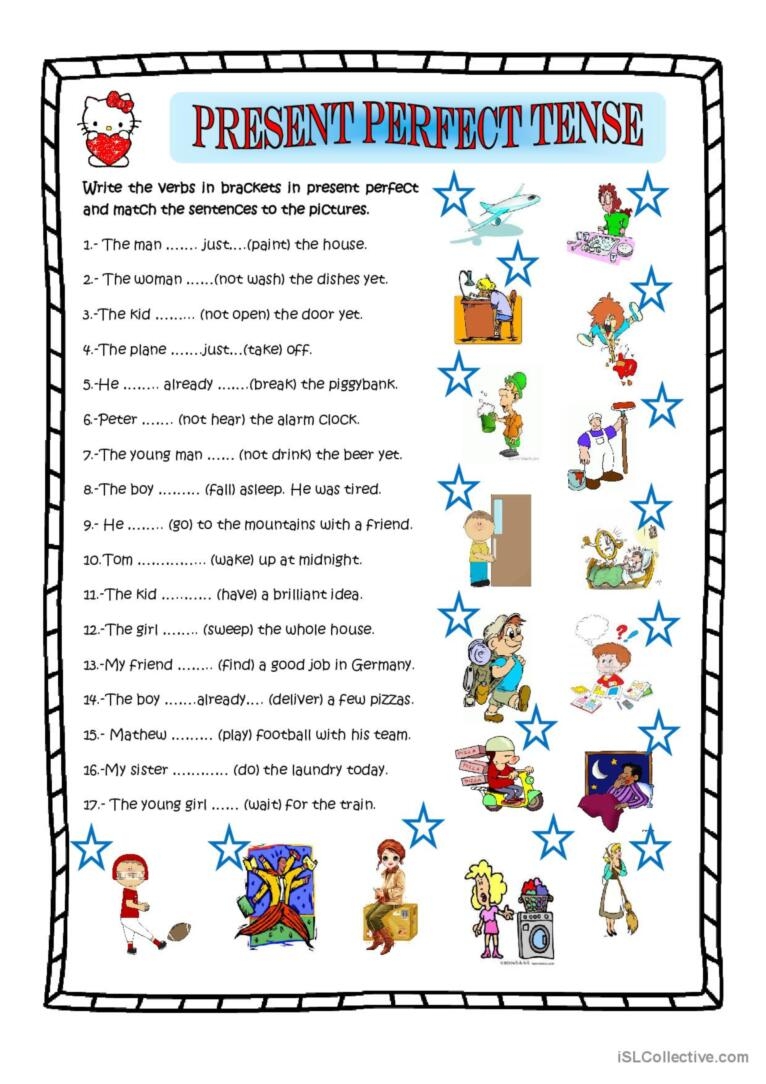 present perfect tense worksheet