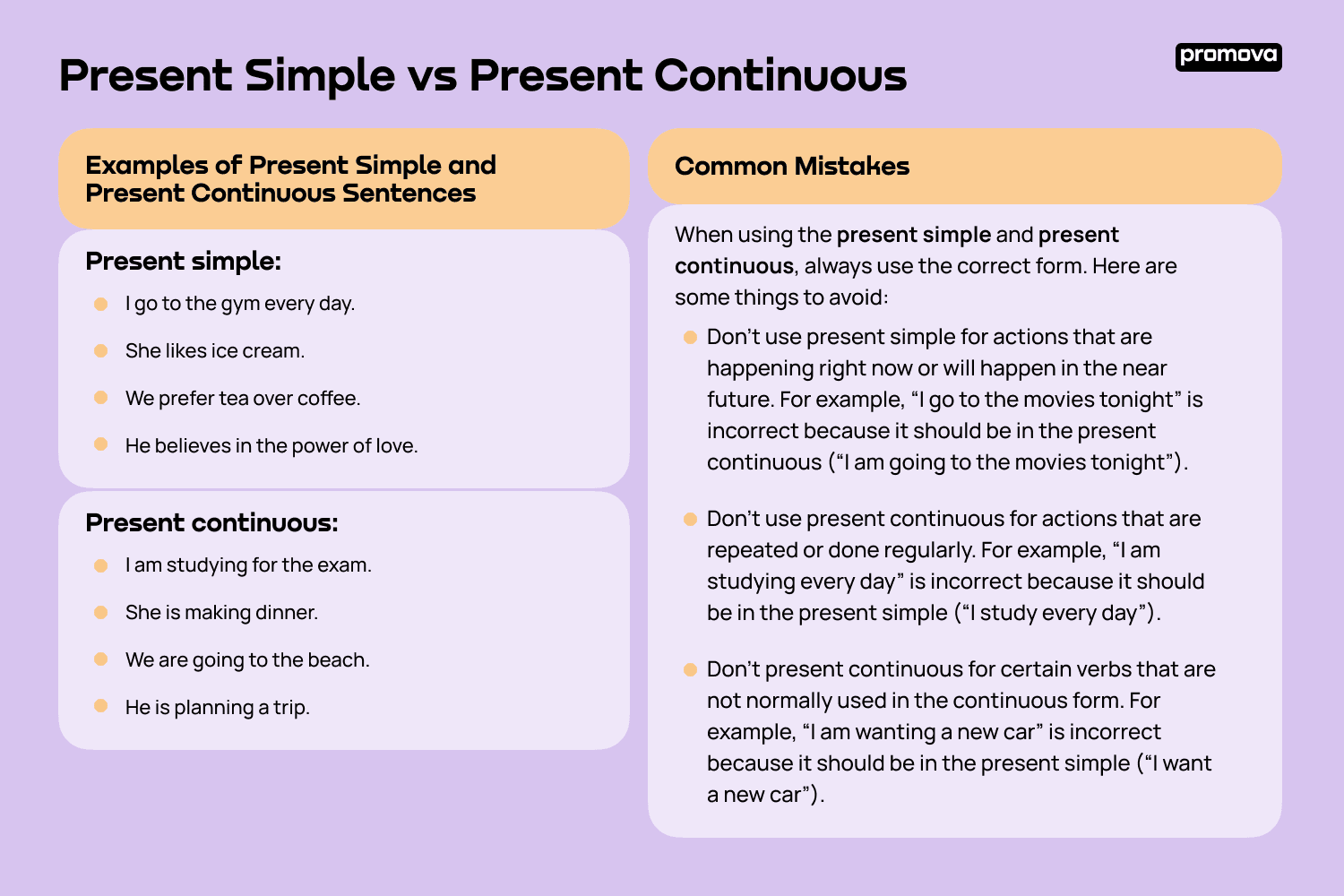 present simple v present continuous present simple v present continuous