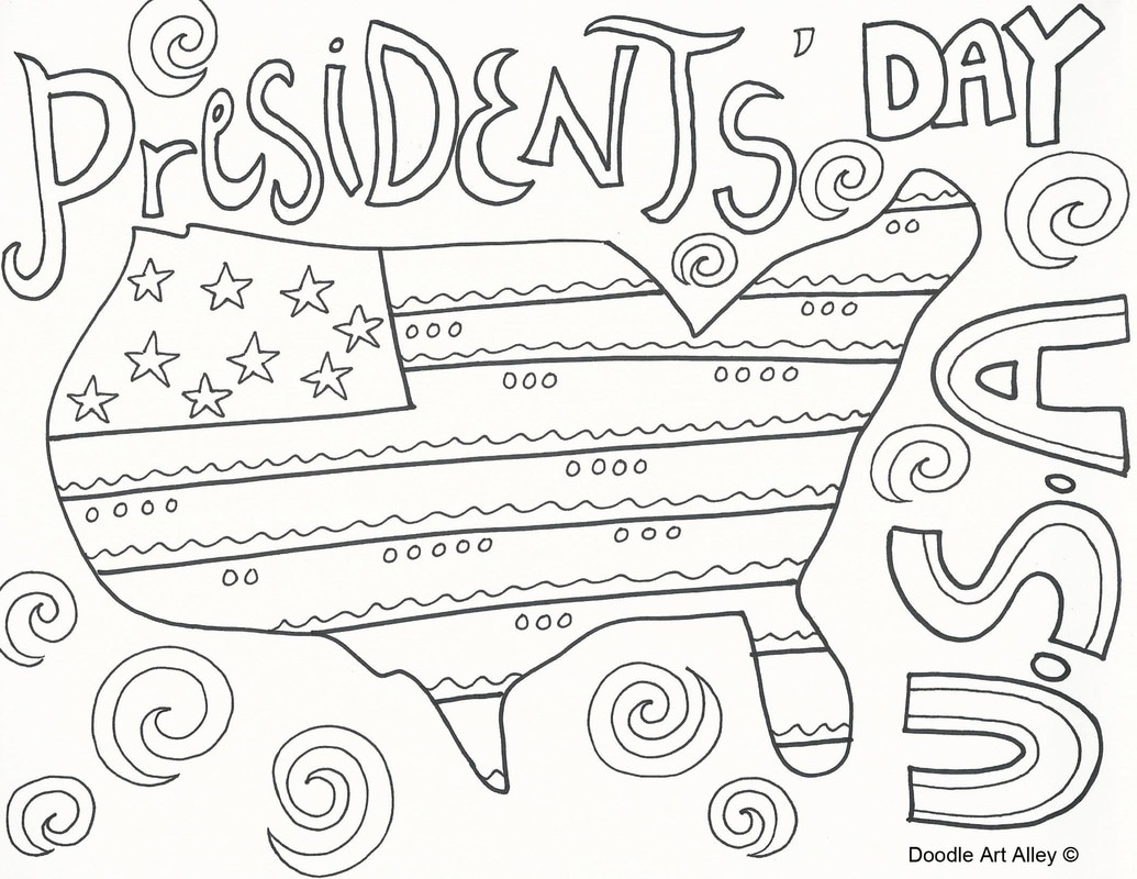 Presidents Day Coloring Pages DOODLE ART ALLEY