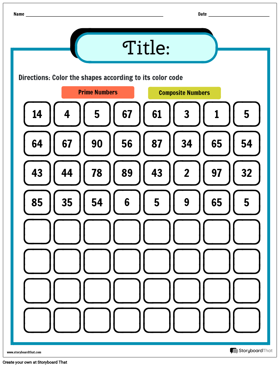 Prime Composite Numbers Worksheets Free Customizable