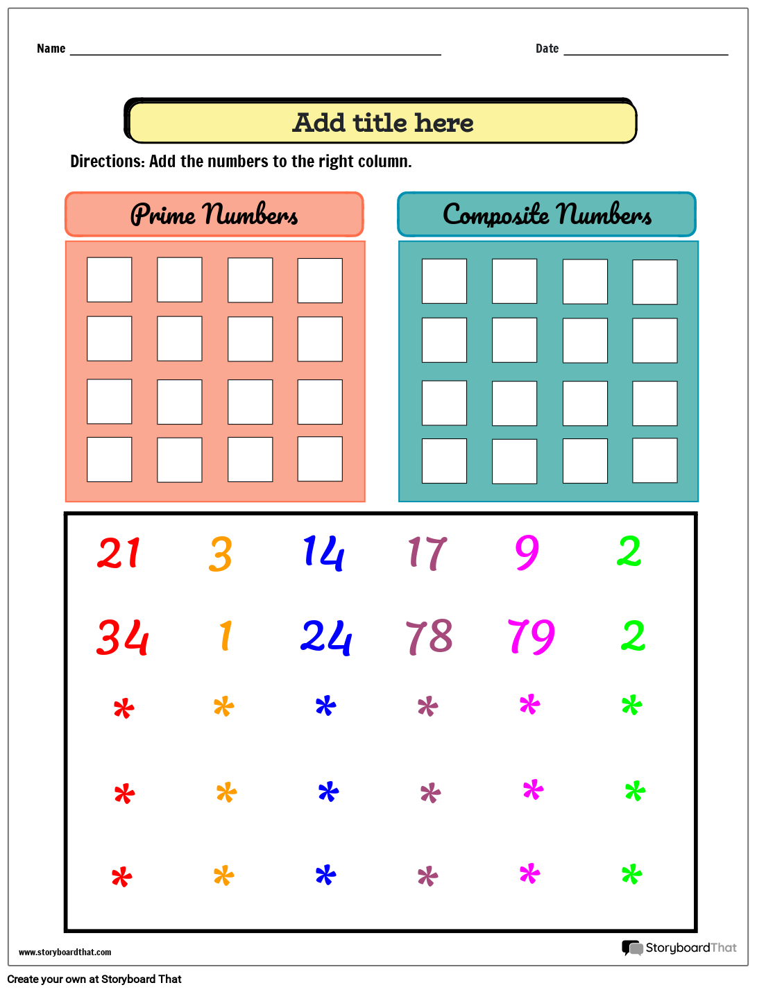 Prime Composite Numbers Worksheets Free Customizable