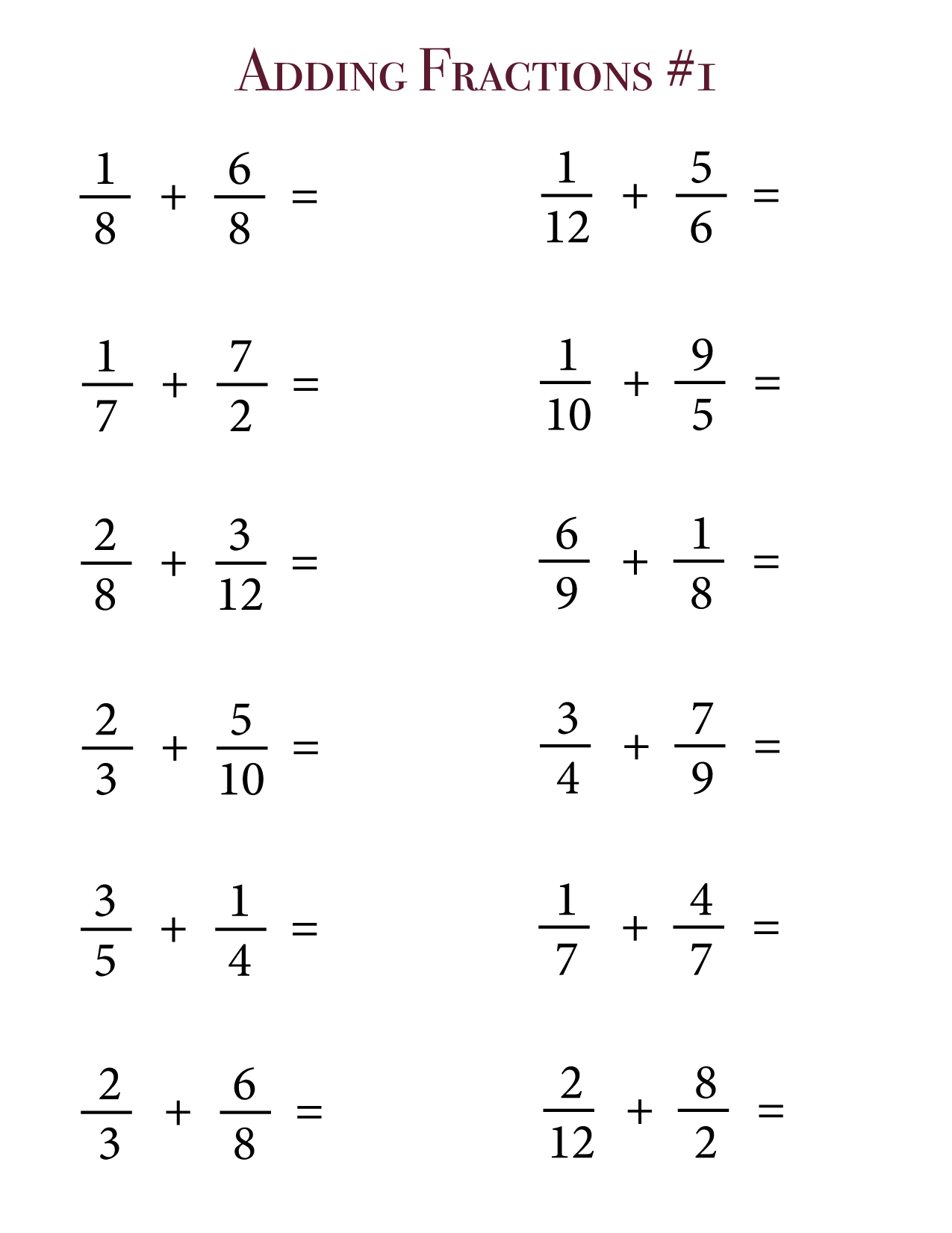 adding and subtracting fractions with unlike denominators worksheets adding and subtracting fractions with unlike denominators worksheets