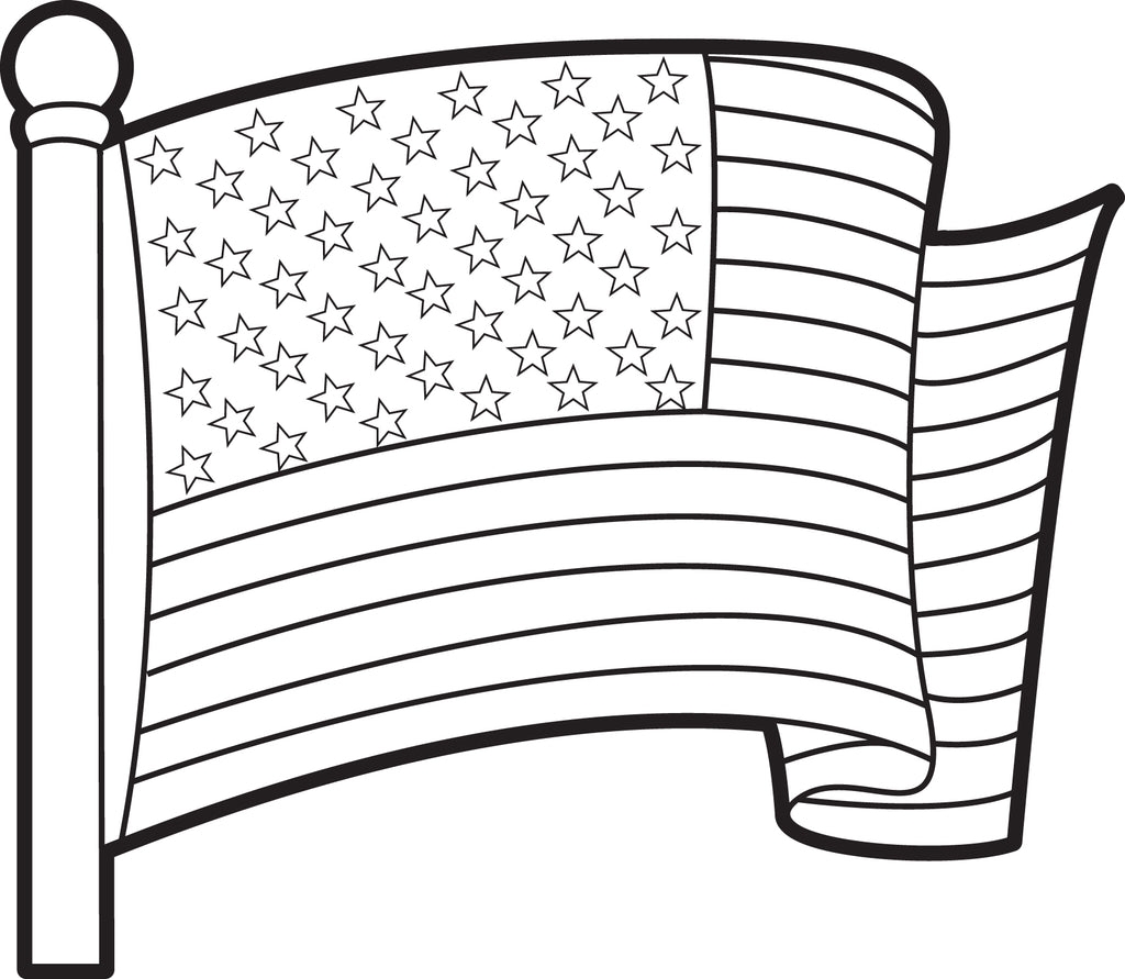 united states of america flag coloring page