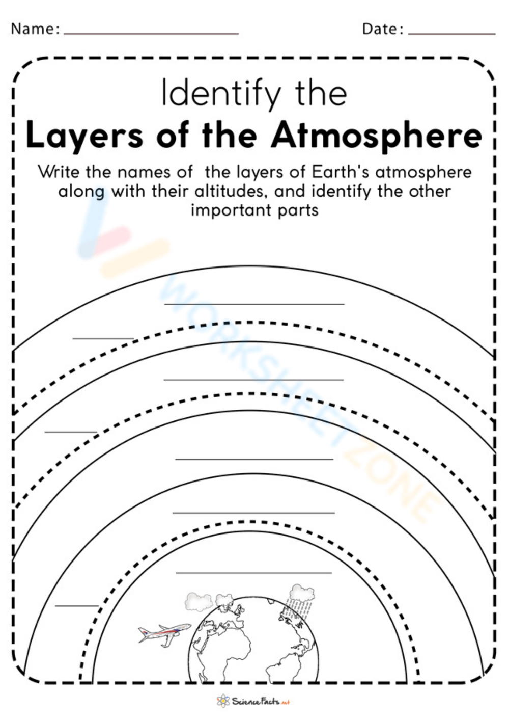 Printable Atmospheric Layers Worksheets