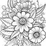 Printable Bold And Easy Flowers Coloring Pages Adult Coloring Pages Designs By Kemmy