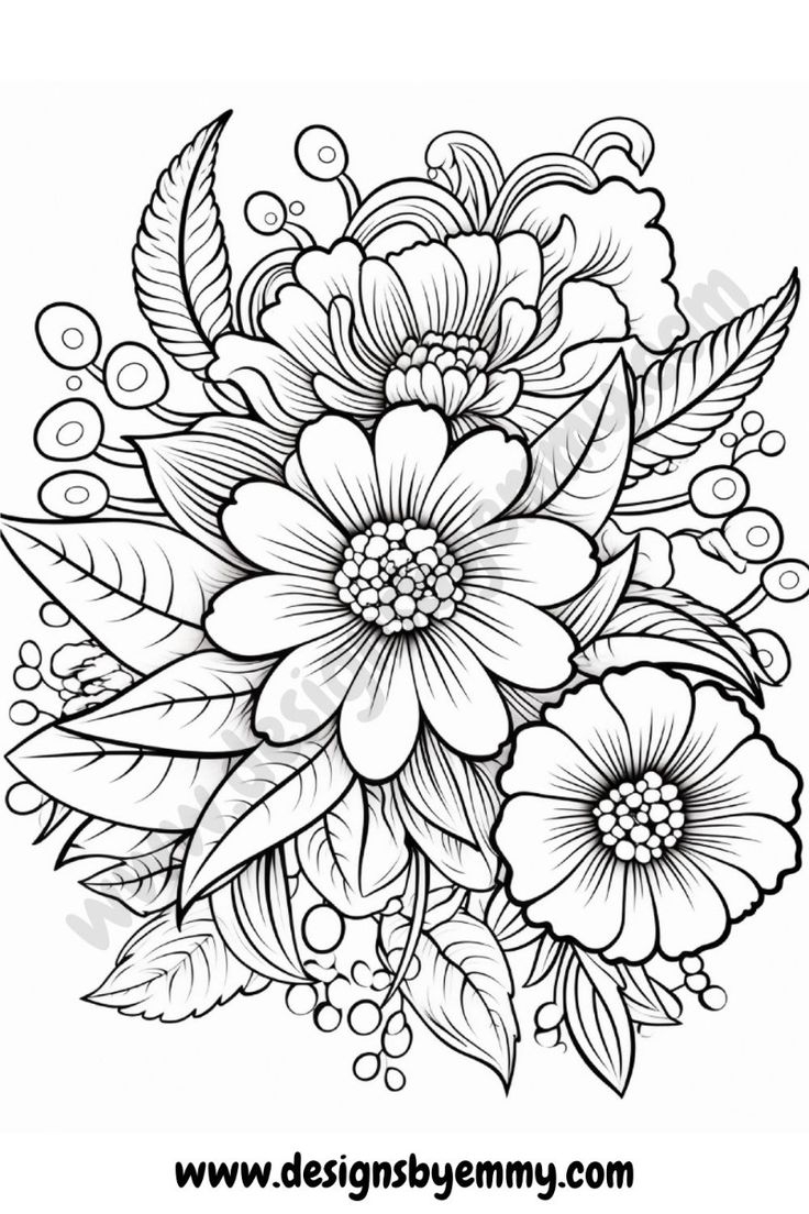 coloring pages printable flowers