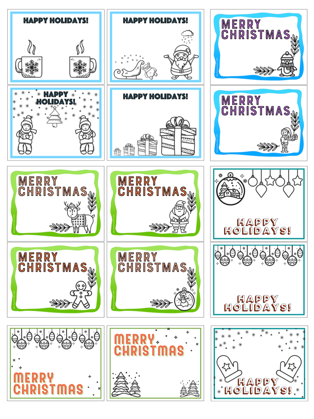 Printable Christmas Cards ESL Flashcards Printable Christmas Cards ESL Flashcards