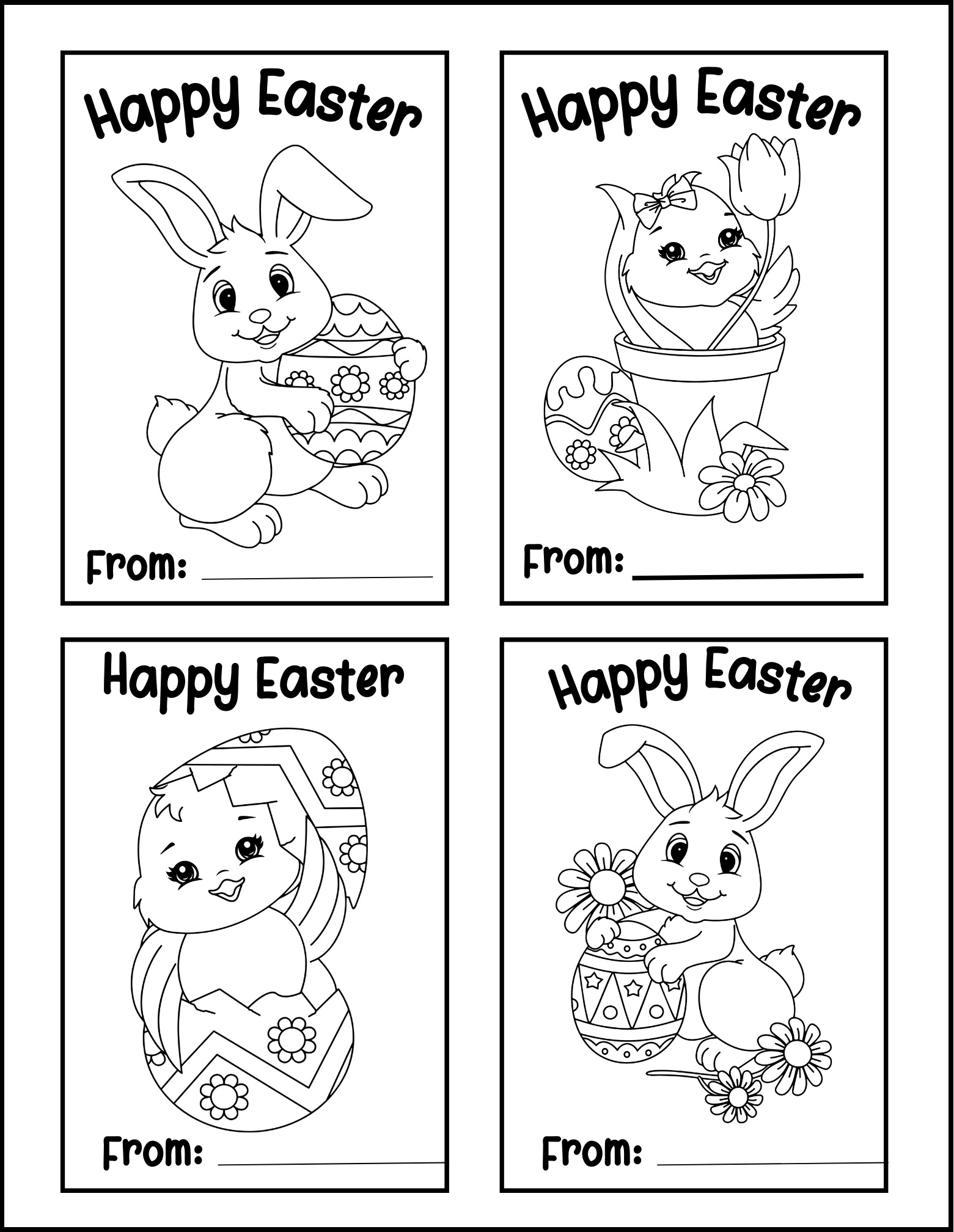 Printable Easter Cards For Kids Printable Easter Cards For Kids