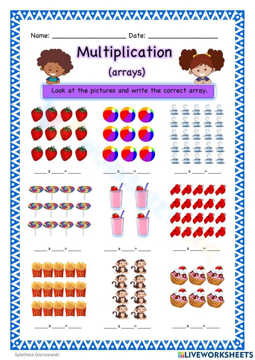 Printable Grade 5 Multiplication With Arrays Worksheets Printable Grade 5 Multiplication With Arrays Worksheets