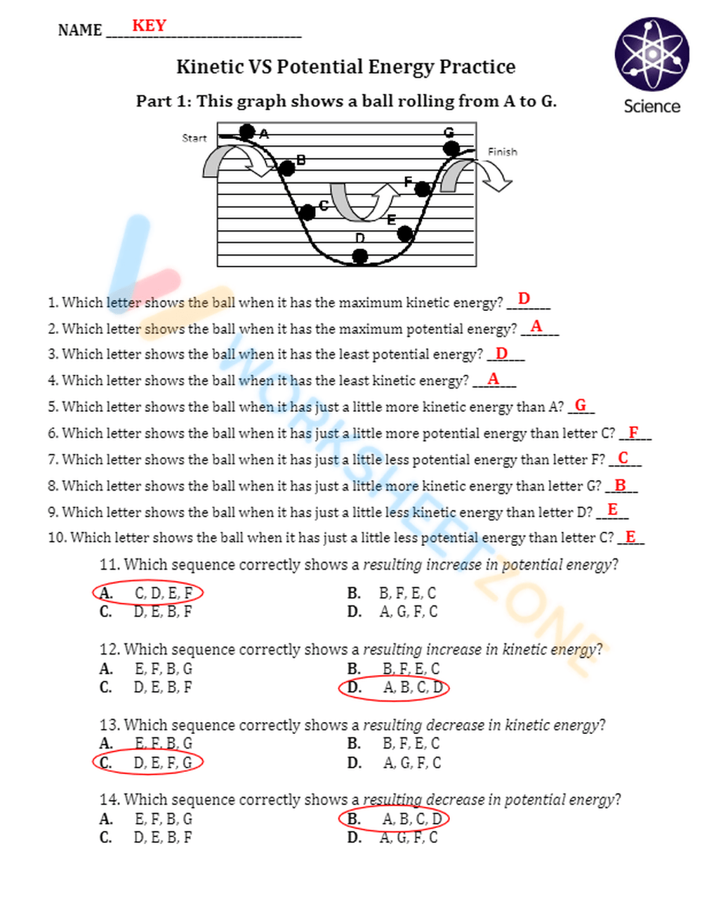 Printable Grade 7 Kinetic Potential Energy Worksheets Download Printable Grade 7 Kinetic Potential Energy Worksheets Download