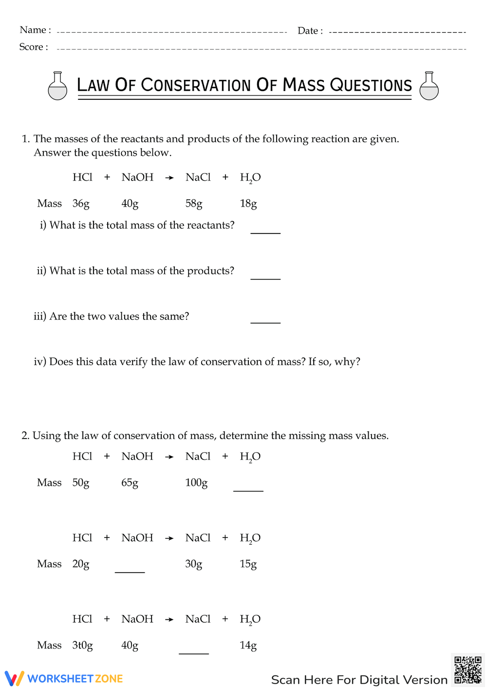 Printable Grade 8 Conservation Of Mass Worksheets Printable Grade 8 Conservation Of Mass Worksheets