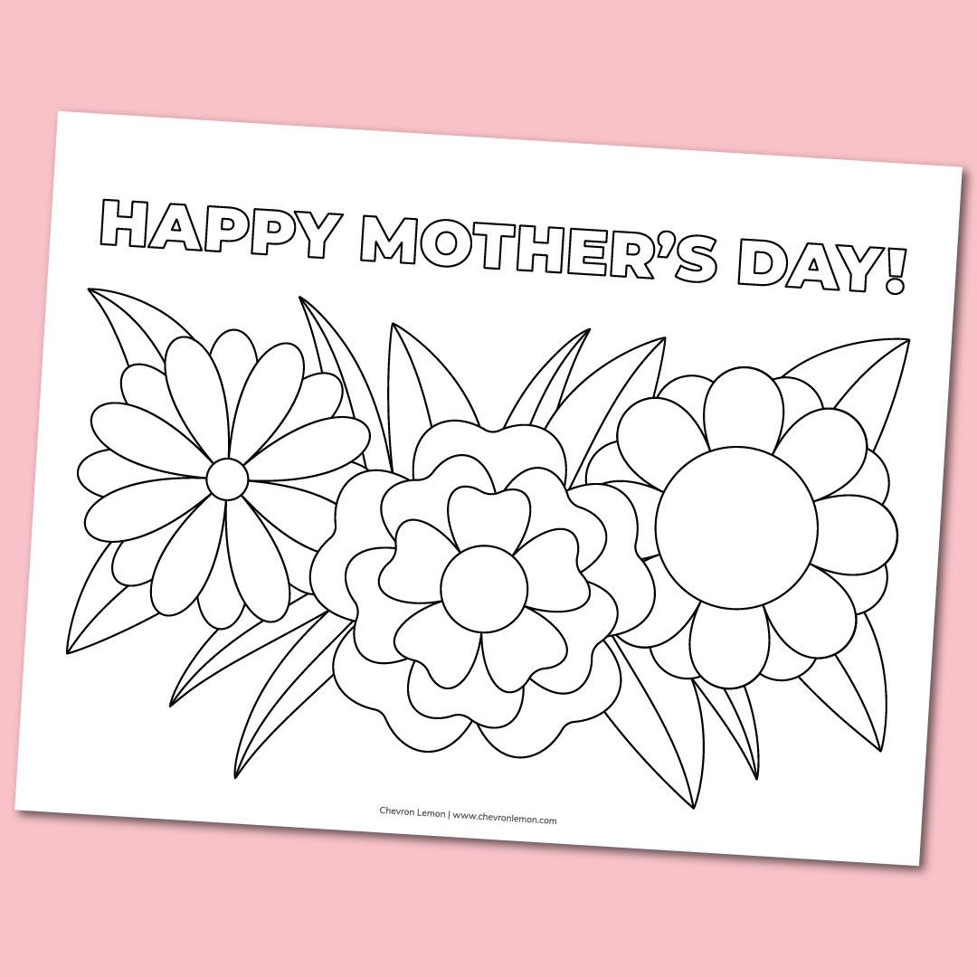 happy mothers day coloring