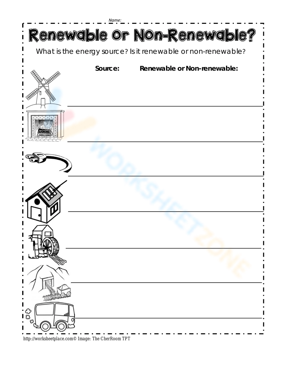 Printable Renewable And Nonrenewable Resources Worksheets