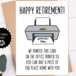 Printable Retirement Card Funny Retirement Gift Printable Card 5x7 Card With Printable Envelope Digital Download Greeting Card Etsy