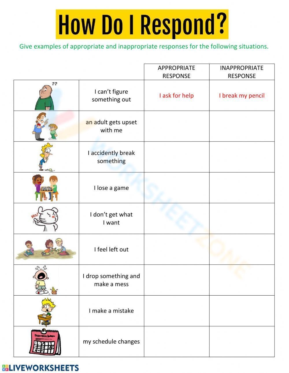 Printable Social Emotional Learning Worksheets Printable Social Emotional Learning Worksheets