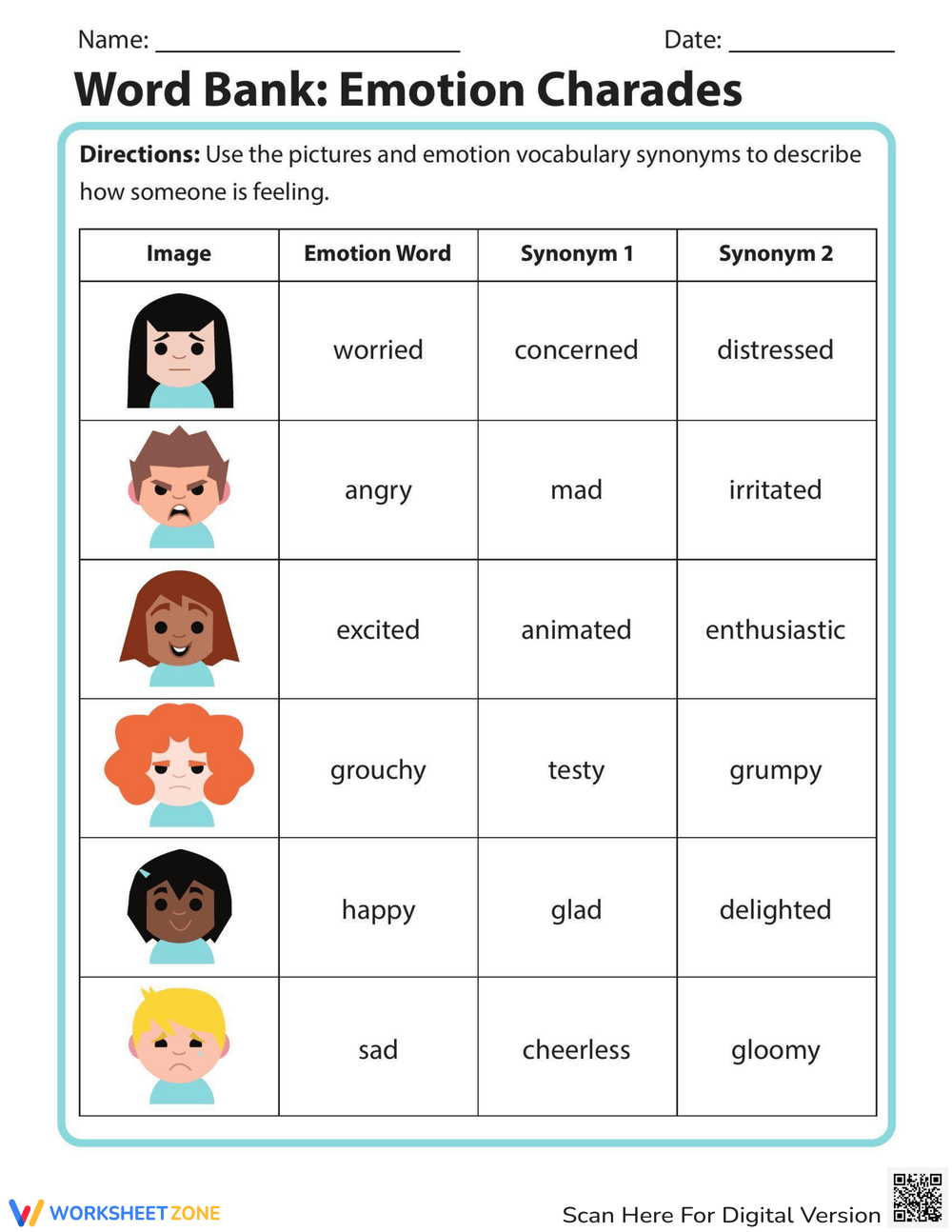 Printable Social Emotional Learning Worksheets Printable Social Emotional Learning Worksheets