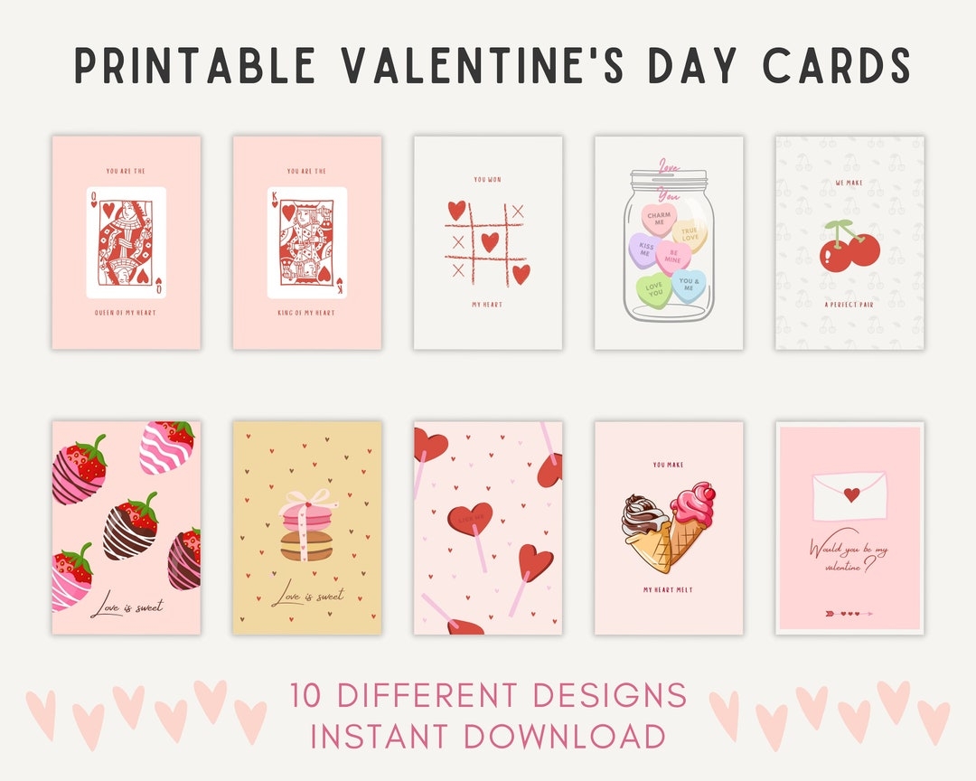 Printable Valentines Day Cards Cute Card Love Gift Digital Card Happy Valentines Gift Anniversary Card DIY For Kids 10 Designs Bundle Etsy Printable Valentines Day Cards Cute Card Love Gift Digital Card Happy Valentines Gift Anniversary Card DIY For Kids 10 Designs Bundle Etsy