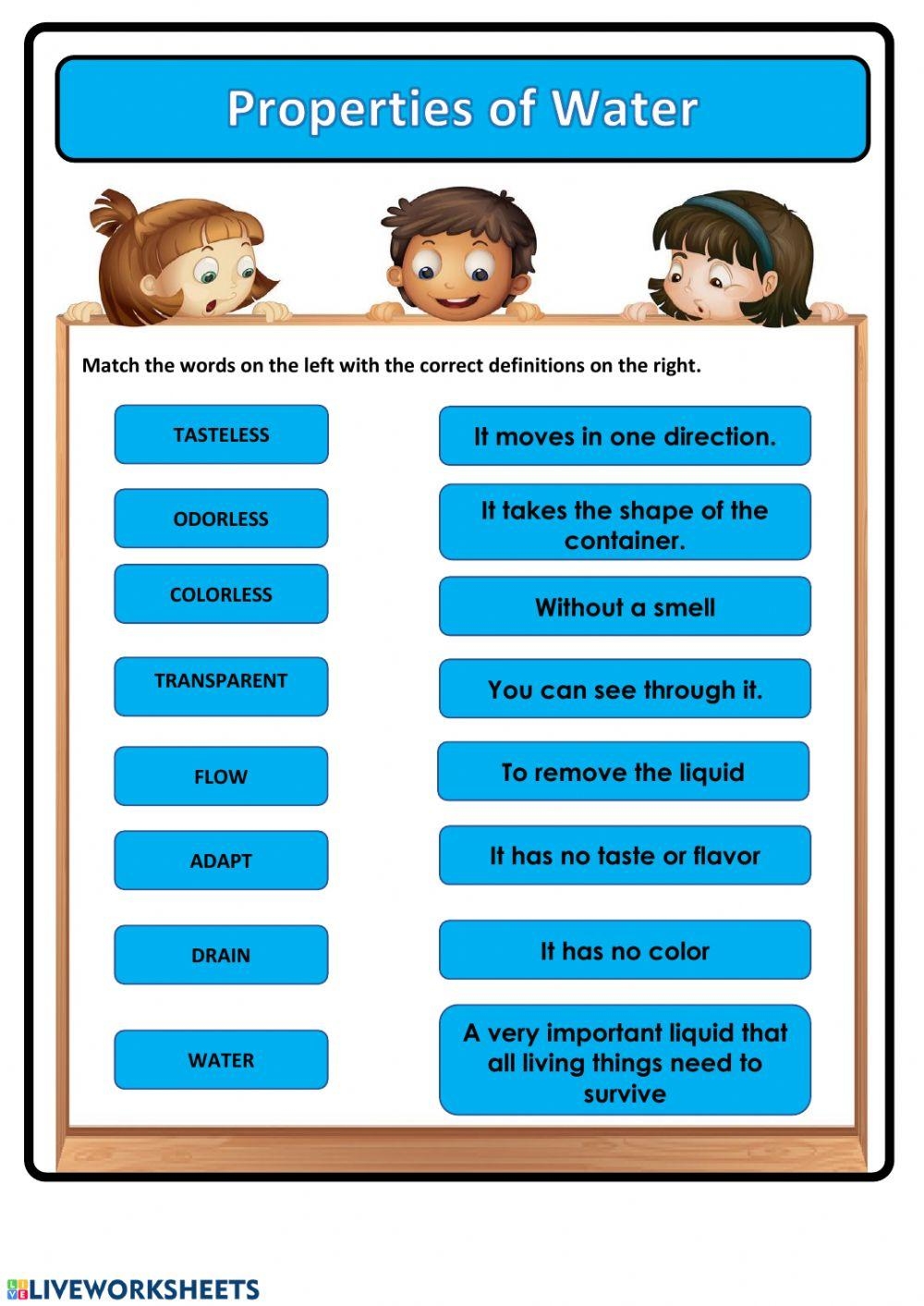 Properties Of Water Interactive Worksheet Live Worksheets Worksheets Library Properties Of Water Interactive Worksheet Live Worksheets Worksheets Library