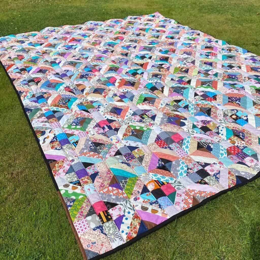 Quilt As You Go In Sections Queen Sized Quilt Scrap Fabric Love Quilt As You Go In Sections Queen Sized Quilt Scrap Fabric Love