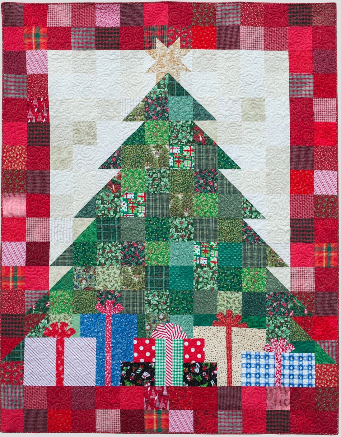 Quilted Christmas Tree Quilt Etsy Quilted Christmas Tree Quilt Etsy