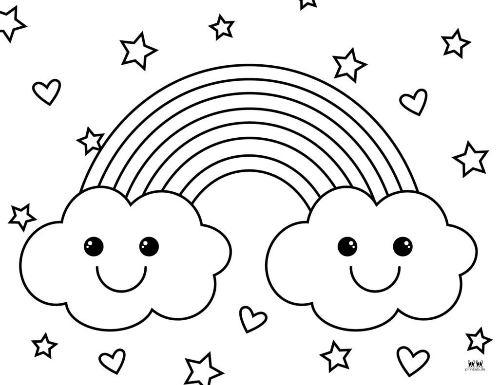 printable rainbow coloring pages