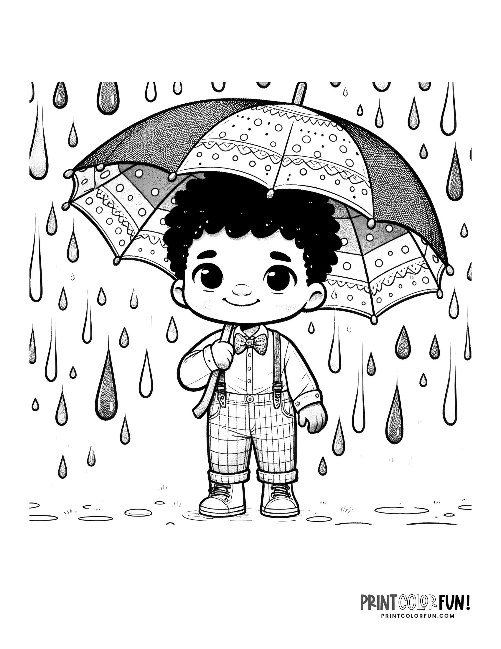 Rainy Day Clipart Coloring Pages Plus 7 Fun Things To Do In The Rain At PrintColorFun Rainy Day Clipart Coloring Pages Plus 7 Fun Things To Do In The Rain At PrintColorFun